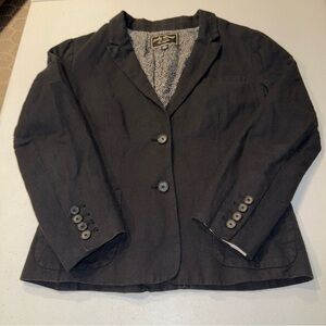 Lucky brand Pique Black Blazer 4-Way Stretch Size 10 Classic